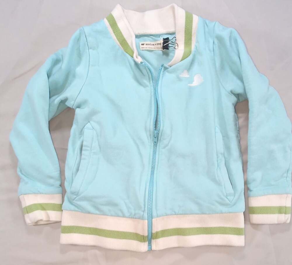 Monica + Andy Disney Pixar Toy Story Kids Varsity Blue Green Jacket